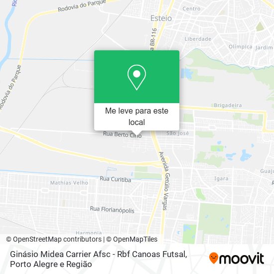 Ginásio Midea Carrier Afsc - Rbf Canoas Futsal mapa