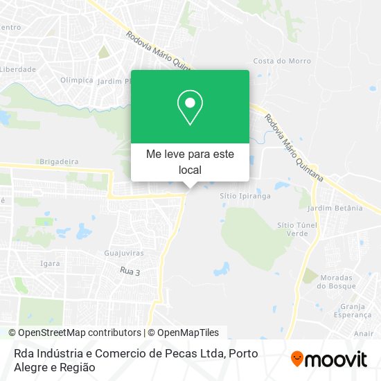 Rda Indústria e Comercio de Pecas Ltda mapa