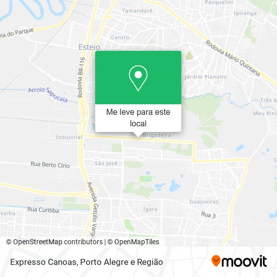 Expresso Canoas mapa