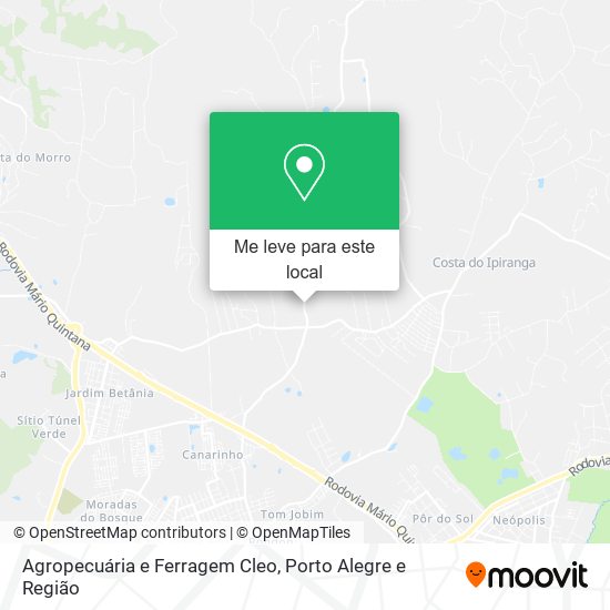 Agropecuária e Ferragem Cleo mapa