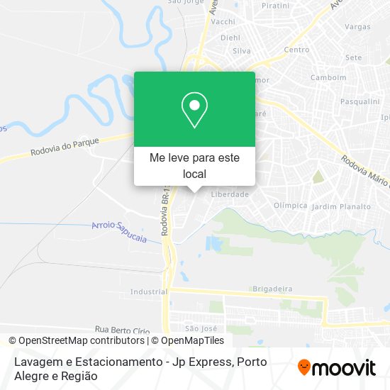 Lavagem e Estacionamento - Jp Express mapa