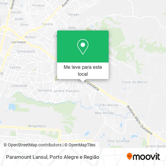 Paramount Lansul mapa