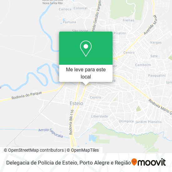 Delegacia de Polícia de Esteio mapa