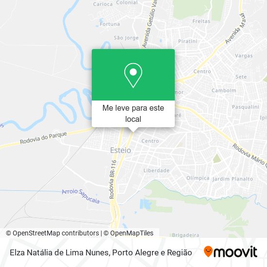 Elza Natália de Lima Nunes mapa
