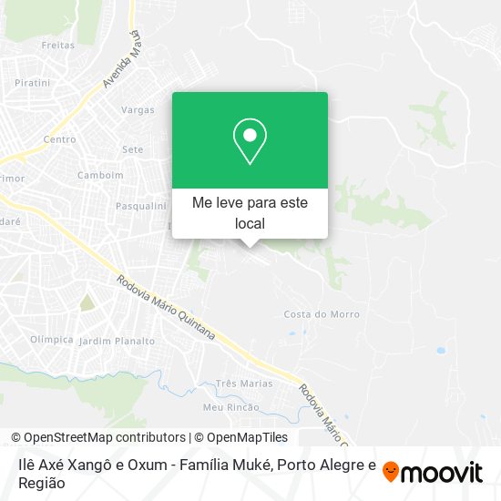 Ilê Axé Xangô e Oxum - Família Muké mapa