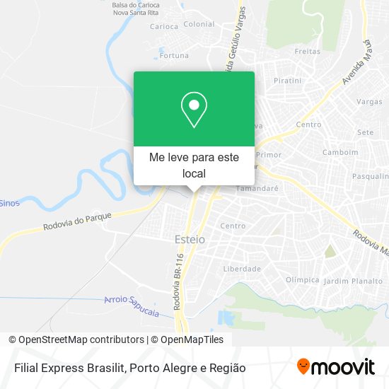 Filial Express Brasilit mapa