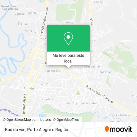 Baú da van mapa