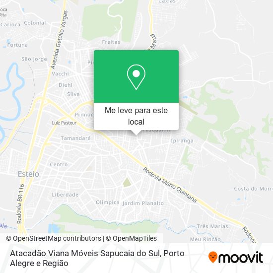 Atacadão Viana Móveis Sapucaia do Sul mapa