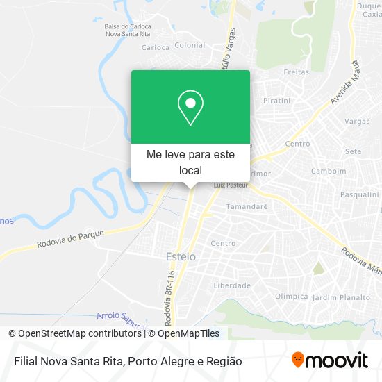 Filial Nova Santa Rita mapa