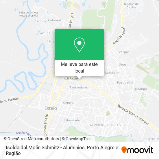 Isolda dal Molin Schmitz - Alumínios mapa