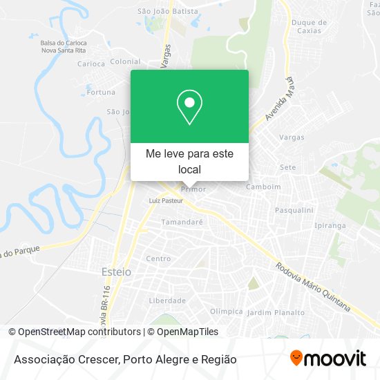 Associação Crescer mapa