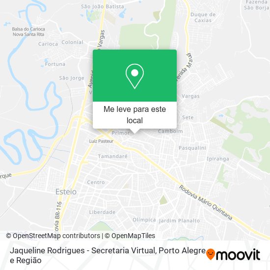 Jaqueline Rodrigues - Secretaria Virtual mapa