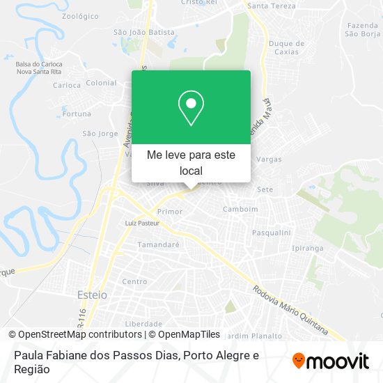 Paula Fabiane dos Passos Dias mapa
