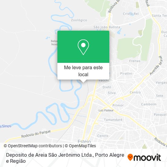 Deposito de Areia São Jerônimo Ltda. mapa
