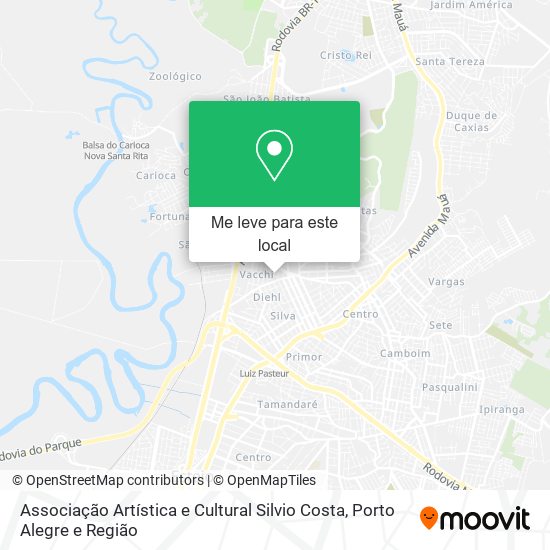 Associação Artística e Cultural Silvio Costa mapa