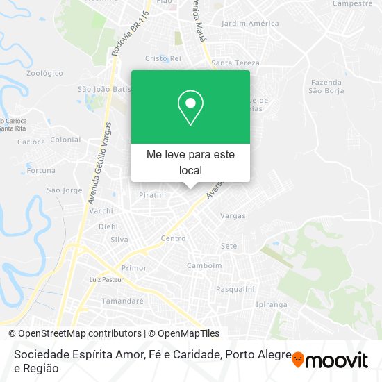 Sociedade Espírita Amor, Fé e Caridade mapa