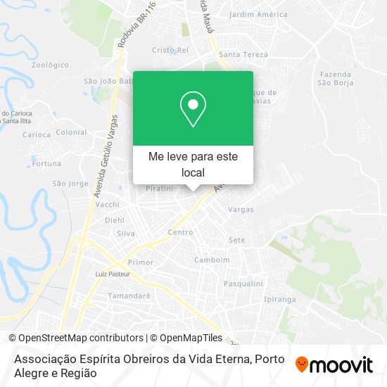 Associação Espírita Obreiros da Vida Eterna mapa