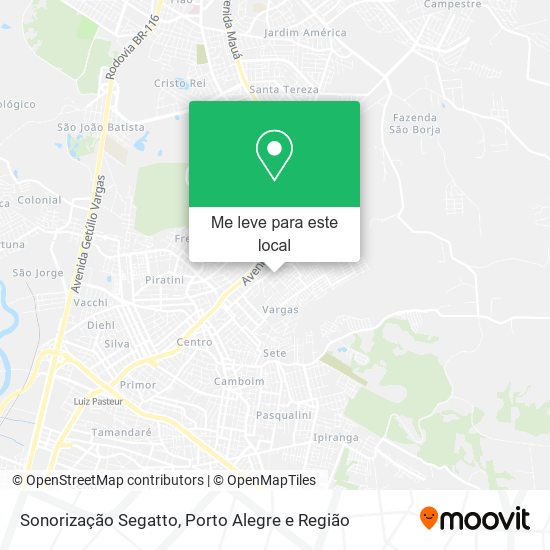 Sonorização Segatto mapa