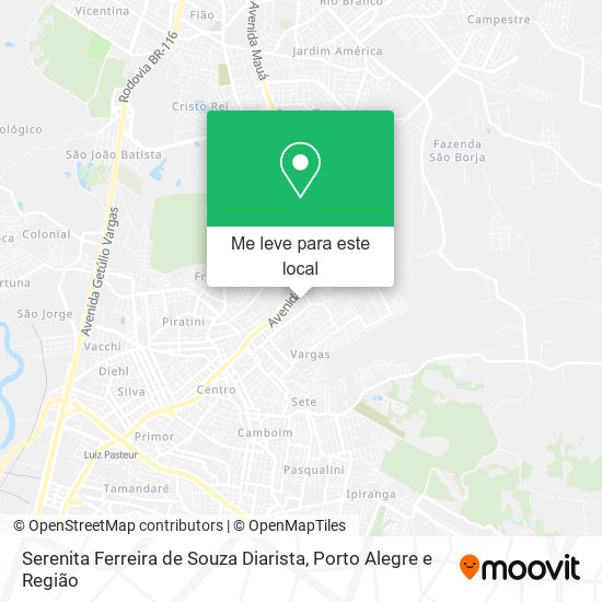 Serenita Ferreira de Souza Diarista mapa