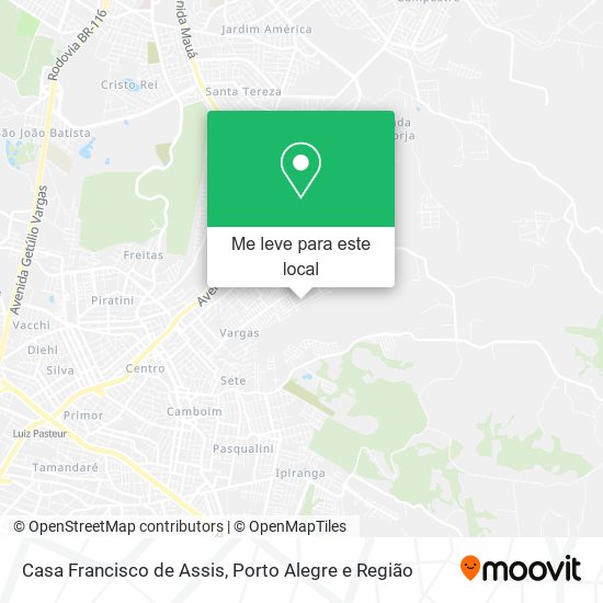 Casa Francisco de Assis mapa