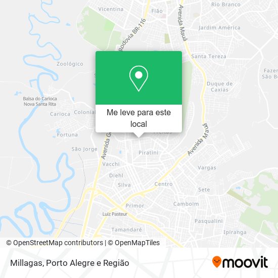 Millagas mapa
