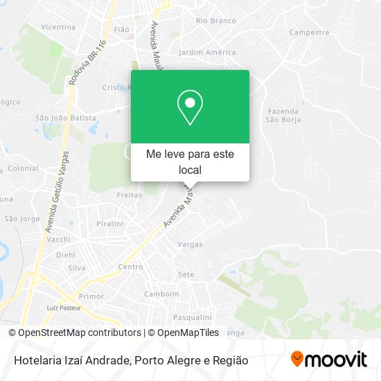 Hotelaria Izaí Andrade mapa