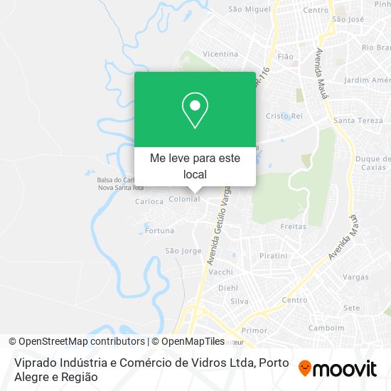 Viprado Indústria e Comércio de Vidros Ltda mapa