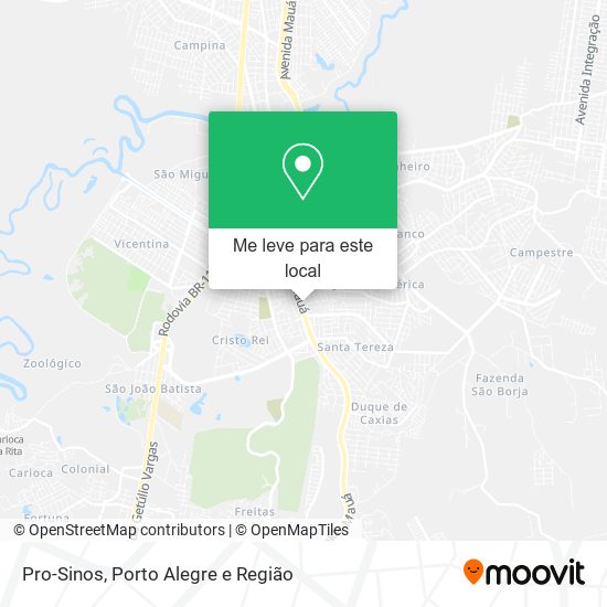 Pro-Sinos mapa