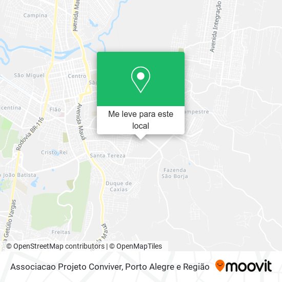 Associacao Projeto Conviver mapa