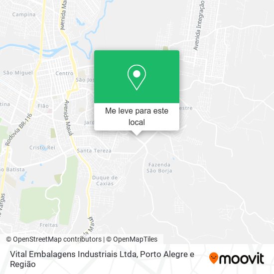 Vital Embalagens Industriais Ltda mapa