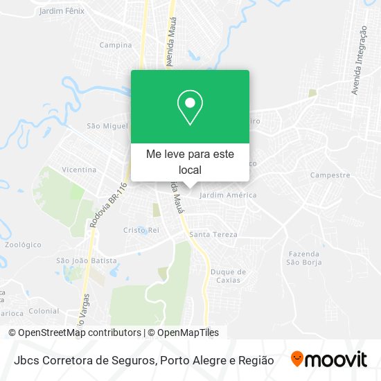 Jbcs Corretora de Seguros mapa