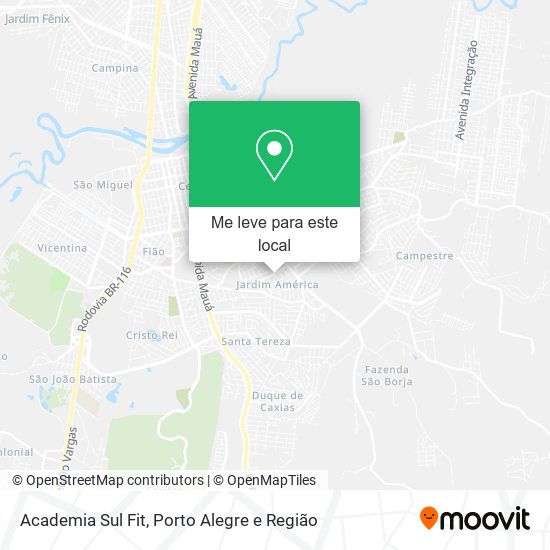 Academia Sul Fit mapa