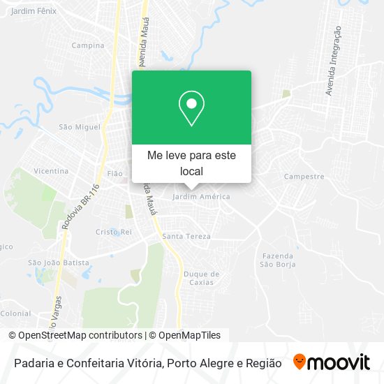 Padaria e Confeitaria Vitória mapa