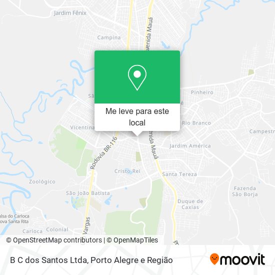 B C dos Santos Ltda mapa