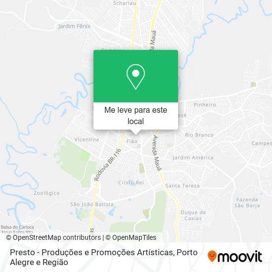 Presto - Produções e Promoções Artísticas mapa