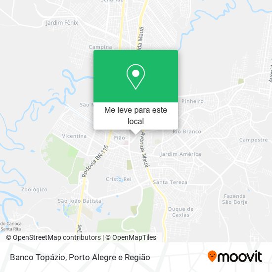 Banco Topázio mapa