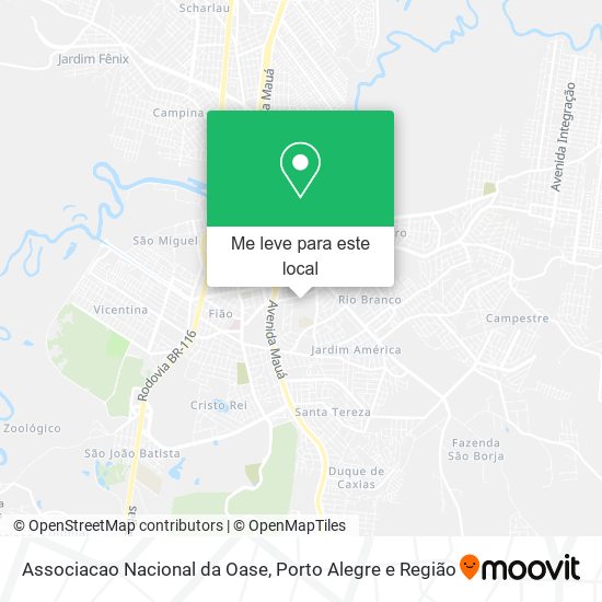 Associacao Nacional da Oase mapa