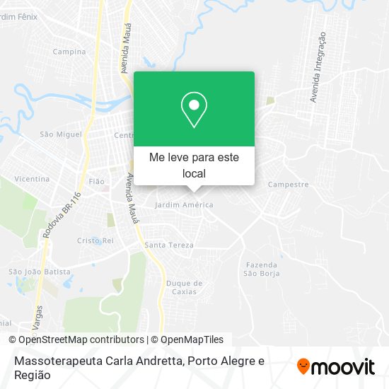 Massoterapeuta Carla Andretta mapa