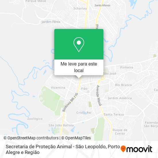 Secretaria de Proteção Animal - São Leopoldo mapa
