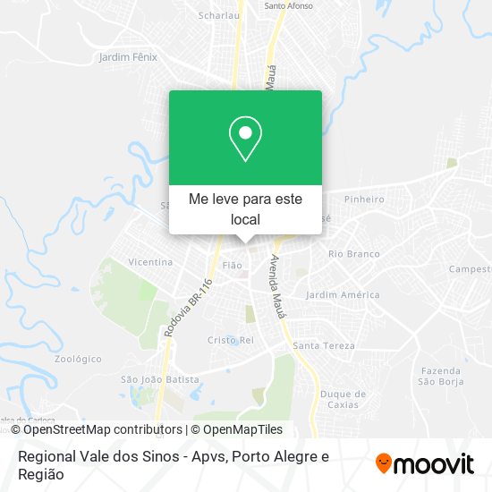 Regional Vale dos Sinos - Apvs mapa