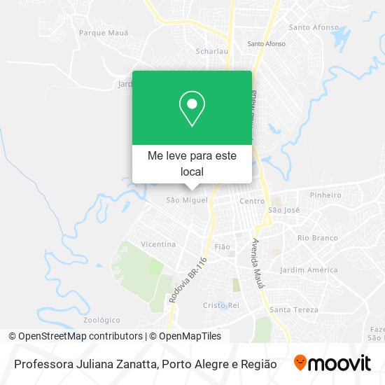 Professora Juliana Zanatta mapa