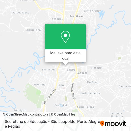 Secretaria de Educação - São Leopoldo mapa