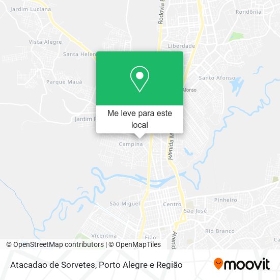 Atacadao de Sorvetes mapa