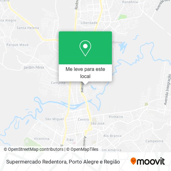 Supermercado Redentora mapa