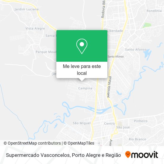 Supermercado Vasconcelos mapa