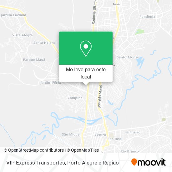 VIP Express Transportes mapa