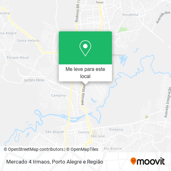 Mercado 4 Irmaos mapa