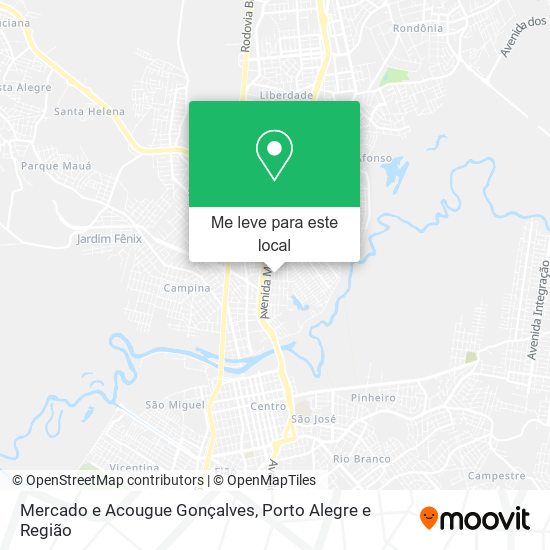 Mercado e Acougue Gonçalves mapa