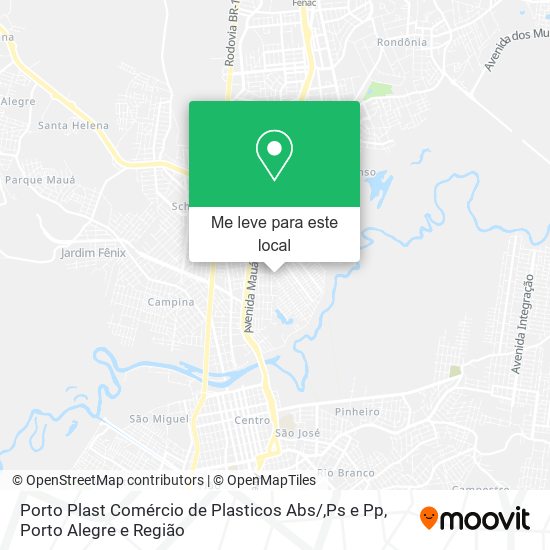 Porto Plast Comércio de Plasticos Abs / ,Ps e Pp mapa