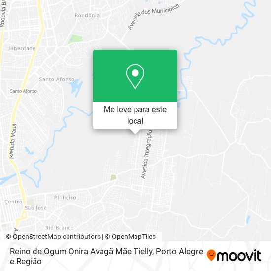 Reino de Ogum Onira Avagã Mãe Tielly mapa